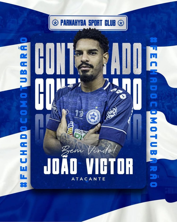 Anúncio da chegada de João Victor ao Tubarão.