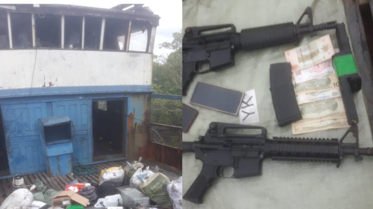 Piauí: Marinha e PM localizam barco com armas e produtos contrabandeados.