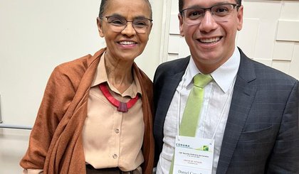 Secretário da Semarh, Daniel Oliveira, e Marina Silva, ministra do Meio Ambiente e Mudança do Clima. (Foto: Divulgação)