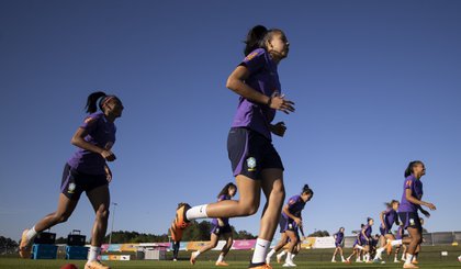 Último treino da Seleção Feminina Principal em Moreton Bay (Brisbane). (Foto: Thais Magalhães/CBF)