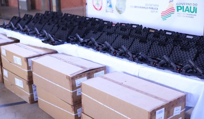 Forças de segurança do estado recebem reforço em armamento. (Foto: Divulgação/SSP)