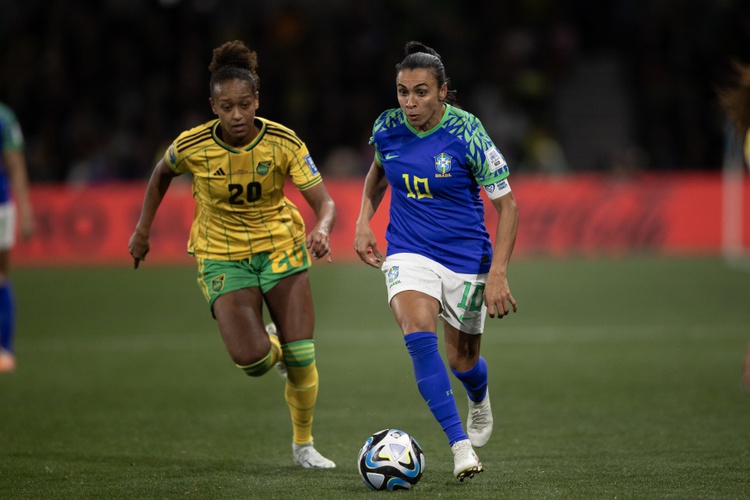Terceiro jogo da Seleção Feminina Principal na Copa do Mundo Feminina: Brasil x Jamaica.