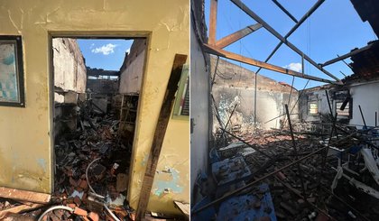 Incêndio atinge campus da Uespi em Uruçuí. (Foto: Reprodução/g1 Piauí)