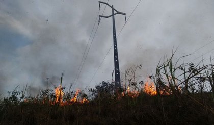queimadas rede elétrica (Foto: Reprodução)