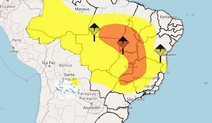 Alertas emitidos pelo INMET (Foto: Inmet) Alertas emitidos pelo INMET (Foto: Inmet)