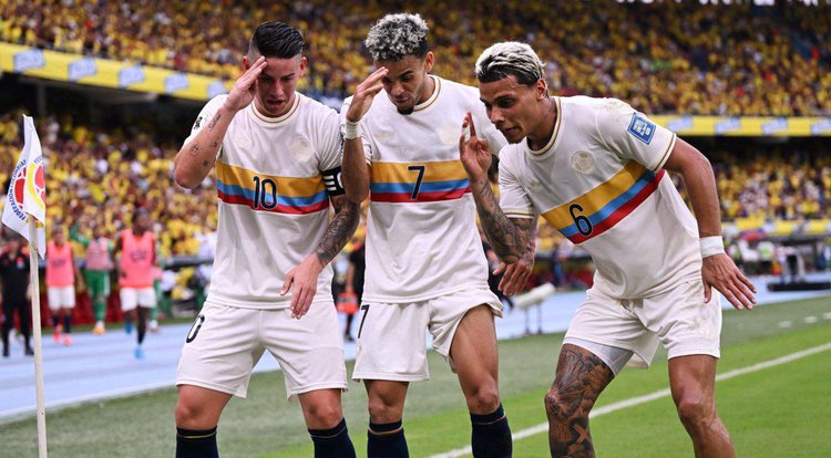 Colômbia dança durante goleada contra o Chile