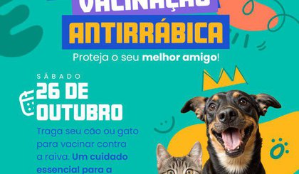 Dia D de vacinação contra a Raiva em Floriano será dia 26 (Foto: Divulgação / Prefeitura Municipal de Floriano)