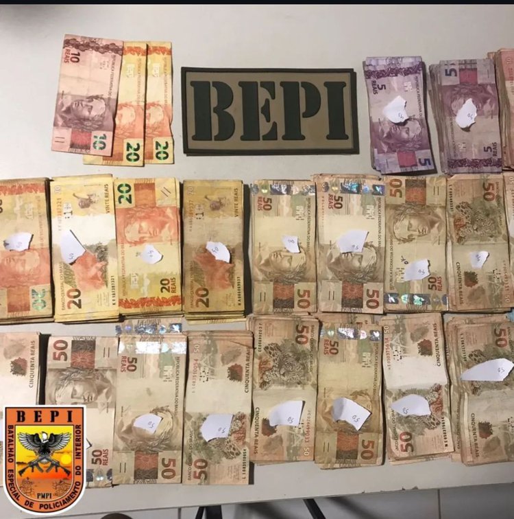 Dinheiro apreendido em Matias Olímpio (PI)