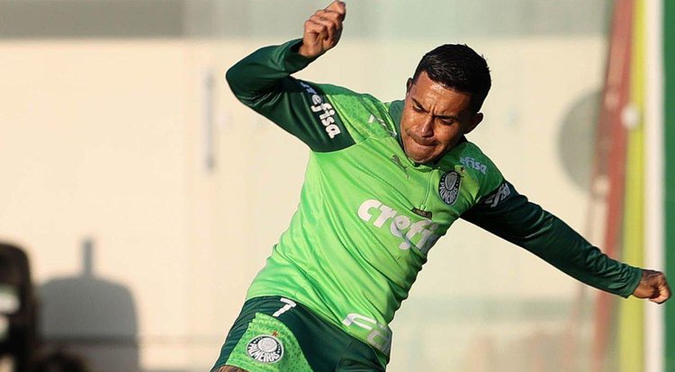 Dudu em treino do Palmeiras