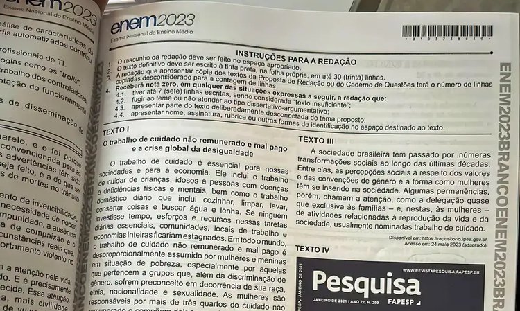 Enem: cartilha de redação é divulgada