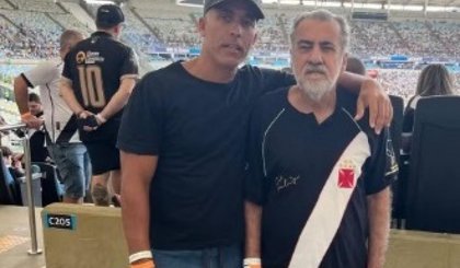 Felipe ao lado do pai no Maracanã (Foto: Reprodução) Felipe ao lado do pai no Maracanã (Foto: Reprodução)