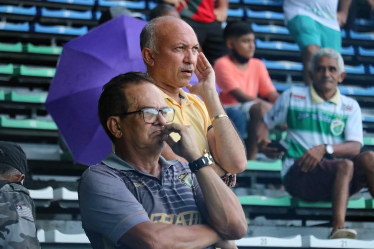 Francisco Diá, técnico do Altos, e Warton Lacerda, presidente