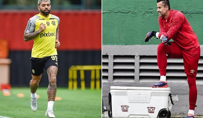 Gabigol busca acabar com jejum no Flamengo, e Fábio tenta mais um jogo sem sofrer gol (Foto: Marcelo Cortes / Flamengo e Lucas Merçon / Fluminense) Gabigol busca acabar com jejum no Flamengo, e Fábio tenta mais um jogo sem sofrer gol (Foto: Marcelo Cortes / Flamengo e Lucas Merçon / Fluminense)