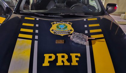 Homem é preso transportando ouro e mercúrio sem autorização em Campo Grande do Piaui (PI) (Foto: Divulgação/PRF)