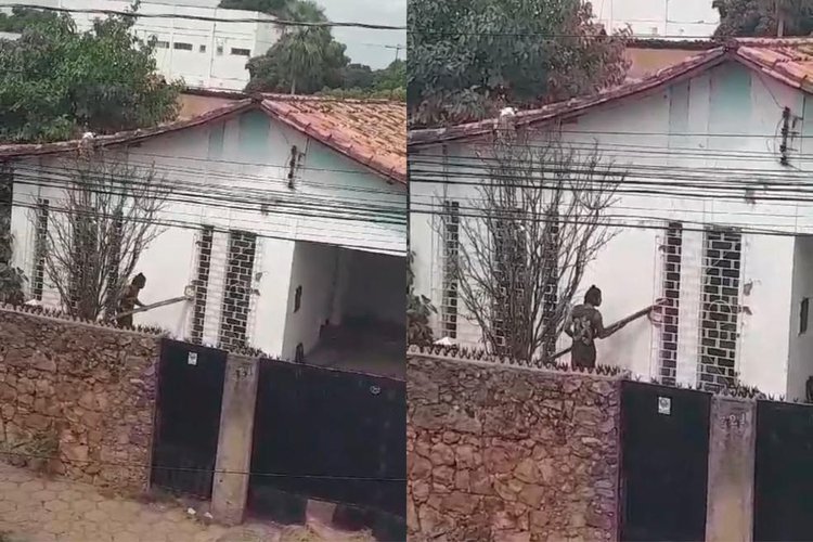 Homem tenta invadir casa com bastão de madeira no Centro de Teresina