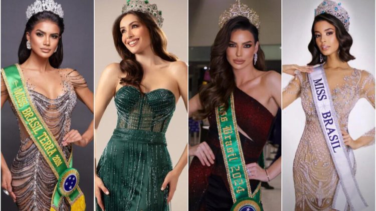 Josiane Pinheiro (Miss Brasil Terra), Jessica Pedroso (Miss Brasil Mundo), Talita Hartmann (Miss Grand Brasil) e Luana Cavalcante (Miss Universe Brasil)