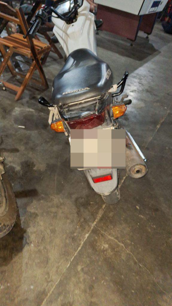 Motocicleta apreendida