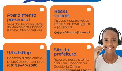 Ouvidoria de Floriano (Foto: Divulgação / Prefeitura Municipal de Floriano)