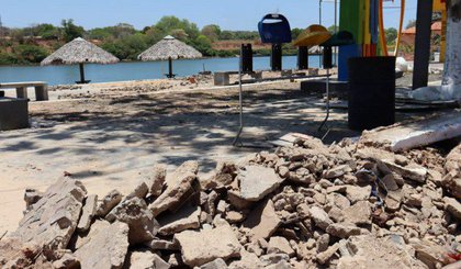 Prefeitura de Floriano promove revitalizacao estrutural no Cais da Beira-rio (Foto: Divulgacao / Prefeitura Municipal de Floriano)