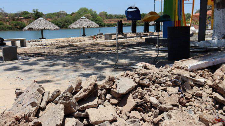 Prefeitura de Floriano promove revitalizacao estrutural no Cais da Beira-rio