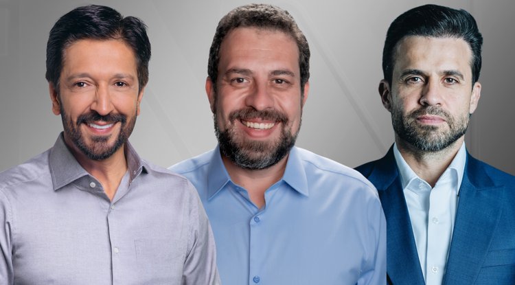 Ricardo Nunes, Guilherme Boulos e Pablo Marçal• Arte/CNN