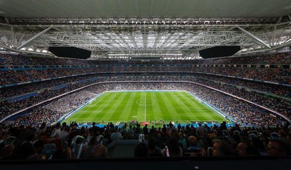 Santiago Bernabéu em jogo do Real Madrid (Foto: Twitter / @realmadrid) Santiago Bernabéu em jogo do Real Madrid (Foto: Twitter / @realmadrid)