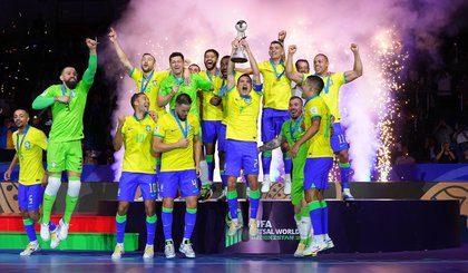 Seleção Brasileira de Futsal é hexacampeã mundial (Foto: Alex Caparros/FIFA) Seleção Brasileira de Futsal é hexacampeã mundial (Foto: Alex Caparros/FIFA)