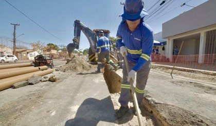 Trecho da Avenida Centenário, Zona Norte de Teresina, interditado para obras (Foto: Divulgação / Águas de Teresina) Trecho da Avenida Centenário, Zona Norte de Teresina, interditado para obras (Foto: Divulgação / Águas de Teresina)