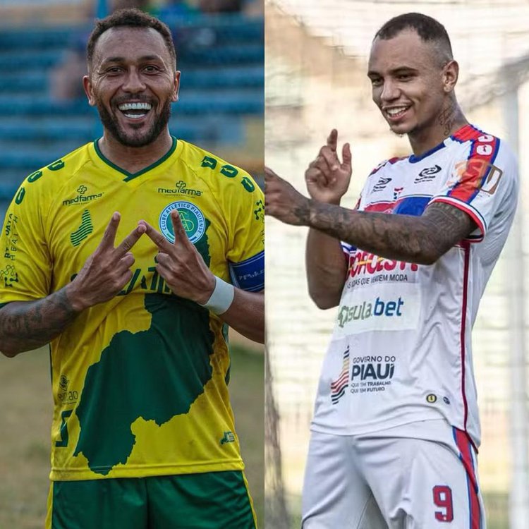 Weslley Smith, do Atletico-PI, e Tiago, do Piaui