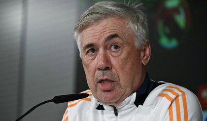 Ancelotti também admitiu que Mbappé não vive seu melhor momento no Real (Foto: Javier Soriano / AFP) Ancelotti também admitiu que Mbappé não vive seu melhor momento no Real (Foto: Javier Soriano / AFP)