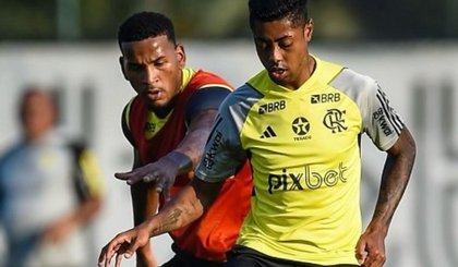 Bruno Henrique em treino do Flamengo (Foto: Marcelo Cortes / CRF) Bruno Henrique em treino do Flamengo (Foto: Marcelo Cortes / CRF)