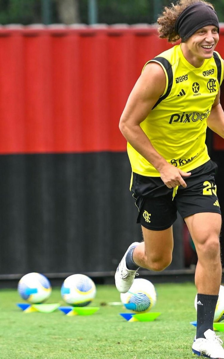 David Luiz em treino no Flamengo