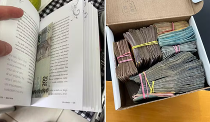 Dinheiro estava escondido dentro de livro e caixas de sapato. (Foto: Divulgação/Polícia Federal) Dinheiro estava escondido dentro de livro e caixas de sapato. (Foto: Divulgação/Polícia Federal)