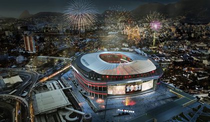 Imagem do projeto do estádio do Flamengo (Foto: Reprodução) Imagem do projeto do estádio do Flamengo (Foto: Reprodução)