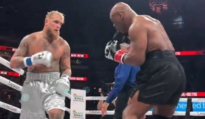 Jake Paul e Mike Tyson (Foto: Reprodução) Jake Paul e Mike Tyson (Foto: Reprodução)