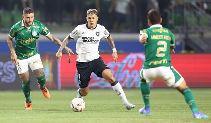 Lance de jogo entre Palmeiras e Botafogo, pela CONMEBOL Libertadores (Foto: Vitor Silva/Botafogo) Lance de jogo entre Palmeiras e Botafogo, pela CONMEBOL Libertadores (Foto: Vitor Silva/Botafogo)