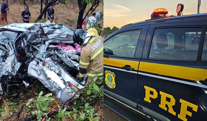 Bebê de 2 anos e mulher morrem em colisão entre carro e caminhão na BR-222 (Foto: Divulgação / PRF) Bebê de 2 anos e mulher morrem em colisão entre carro e caminhão na BR-222 (Foto: Divulgação / PRF)