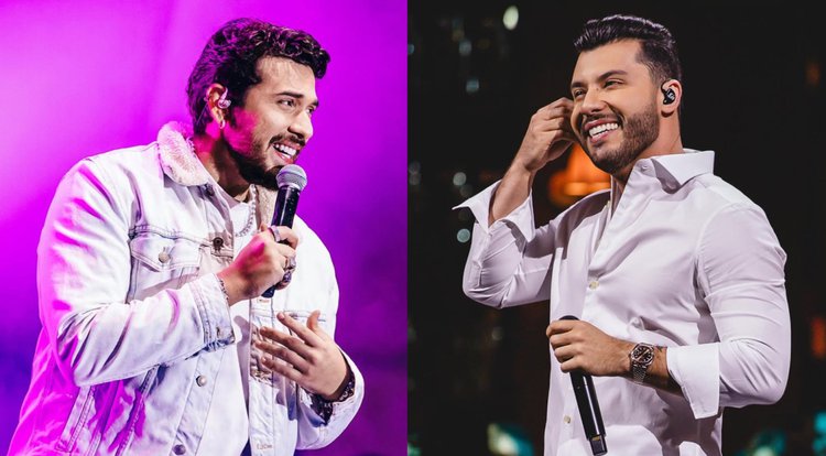 Cantores sertanejos Gustavo Mioto e Murilo Huff.