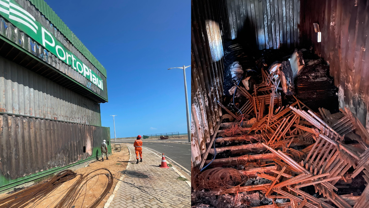 Corpo de Bombeiros combate novo princípio de incêndio no Porto de Luís Correia