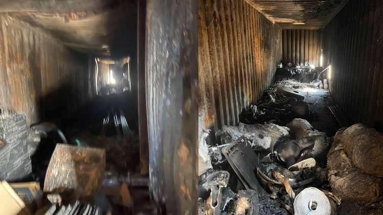 Corpo de Bombeiros combate novo princípio de incêndio no Porto de Luís Correia