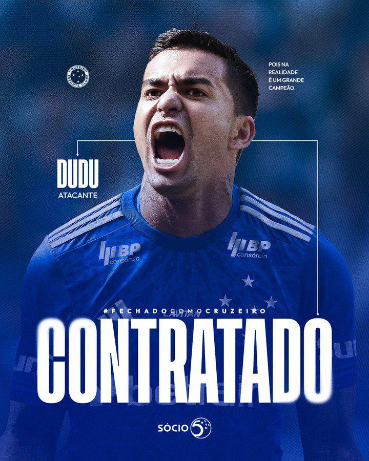 Cruzeiro anuncia contratação de Dudu, ex-Palmeiras.
