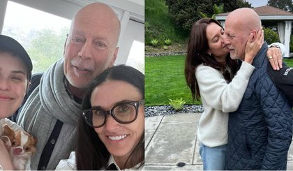 Demi Moore posou ao lado de Bruce Willis, atual esposa e filhas (Foto: Reprodução | Redes sociais) Demi Moore posou ao lado de Bruce Willis, atual esposa e filhas (Foto: Reprodução | Redes sociais)