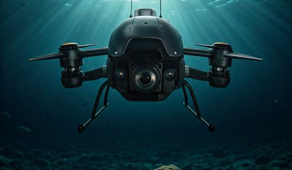 Drone usado em águas profundas (Foto: META IA)