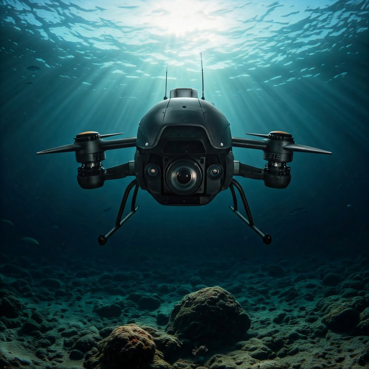 Drone usado em águas profundas