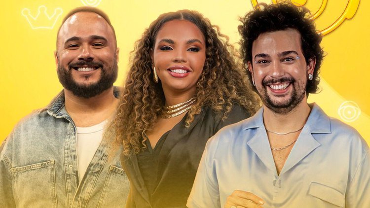 Giovanna Pitel, Ed Gama e Vitor diCastro apresentam o Mesacast BBB em 2025.