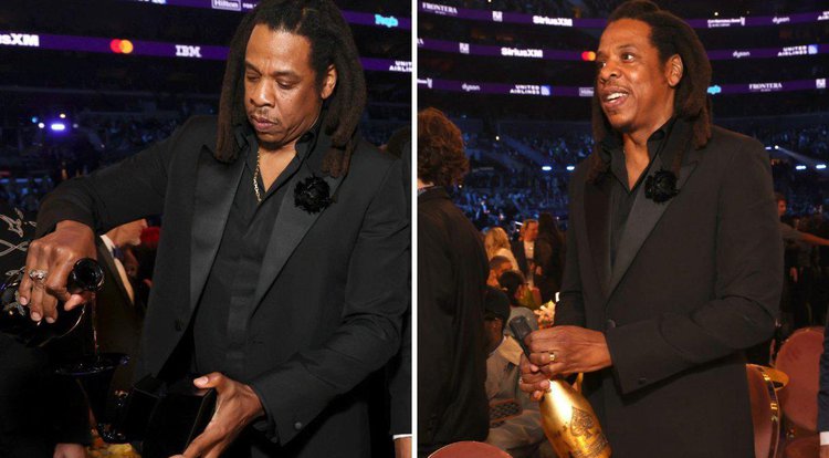 Jay-Z na 66a edição do Grammy Awards em Los Angeles.