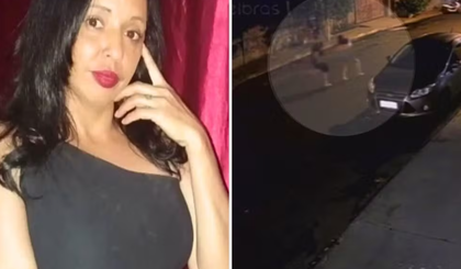 Mulher foi golpeada 25 vezes pelo suspeito. (Foto: Reprodução/TV Anhanguera)