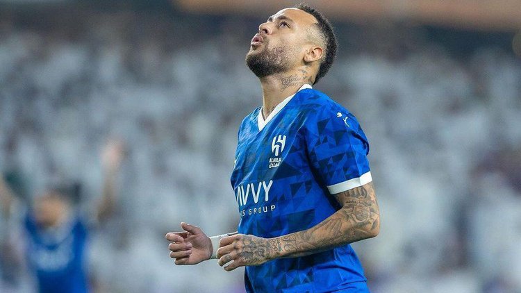 Neymar em ação pelo Al-Hilal.