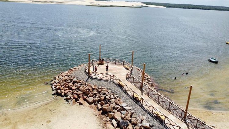 Novo píer da Lagoa do Portinho em Parnaíba - (Divulgação CCOM)