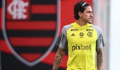 Pedro em treino do Flamengo (Foto: Divulgação/Flamengo) Pedro em treino do Flamengo (Foto: Divulgação/Flamengo)